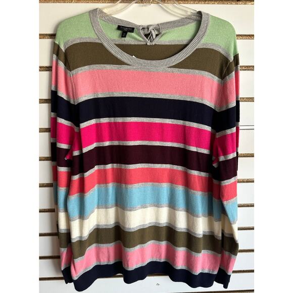 NWT Talbots Stripe Knit Sweater 2X Classic Lightweight - Picture 1 of 6